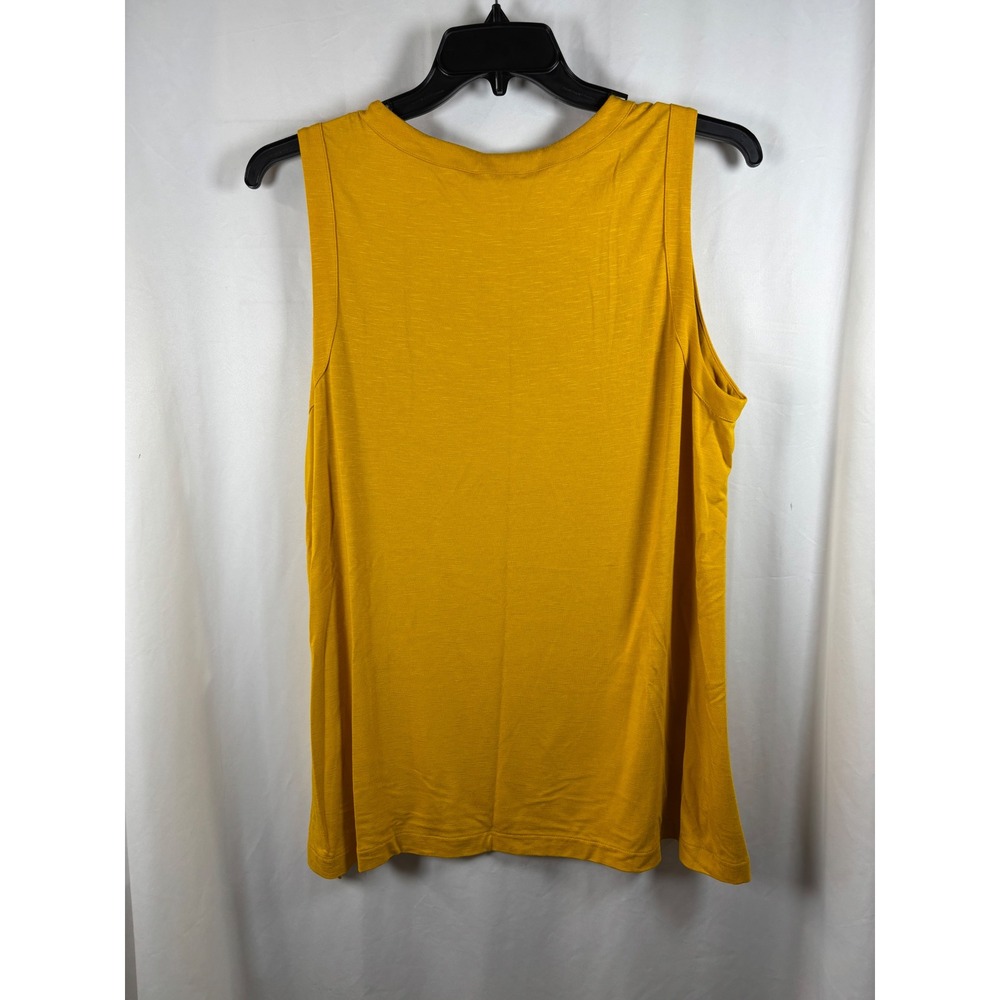 Soma WKND Dark Gold Mustard Yellow Slub Knit Tank Top XL NWT 570300103 - Picture 3 of 4